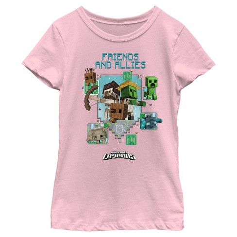 Pink minecraft hot sale shirt