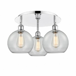 Athens - 3 Light Flush Mount In Industrial Style-10.5 Inches Tall and 19.75 Inches Wide - 1 of 1