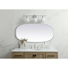 Elegant Lighting Metal Frame Oval Mirror 24x48 Inch in Silver - 2 of 4