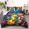 Boersma Cute Frog Guitar Comforter Set Queen Size, Mushroom 3 Piece Bedding Set for Kids, Cartoon Comforter for Room Decor - 2 of 4