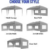 10X20Ft Outdoor Party Tent Gazebo, Waterproof Gazebo Canopy Tent, Heavy Duty Commercial Outdoor Canopy All Season with Storage Bag - 2 of 4