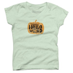 Girl's Design By Humans Halloween Halloweird By Spindriftdesigns T-Shirt - 1 of 2