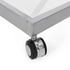 NAYSAYE Bar Serving Cart Modern Glass Shelves with Durable Iron Frame and Rolling Casters for Living Room , Silver, 36.5"*18.75"*34" - 3 of 4