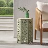 Sapphtopaz Outdoor End Table Sunburst Cut Out Design Modern Outdoor End Table Outdoor Side Table, Patio Table Small Table for Backyard, Balcony, Porch - 3 of 4
