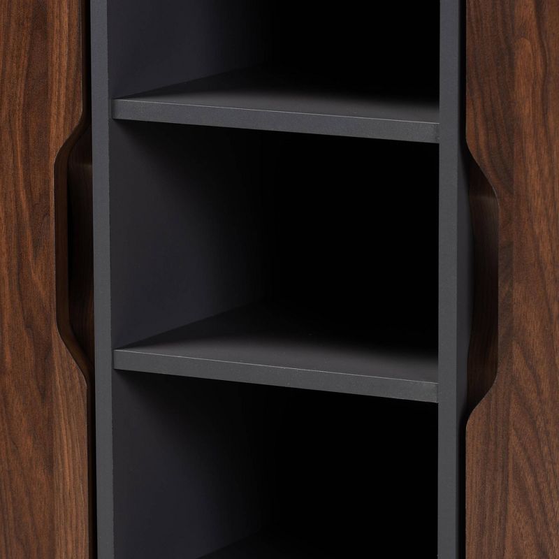 2 Door Idina Mid-Century Wood Shoe Cabinet - Baxton Studio, 4 of 8