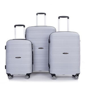 Whisen 3-Piece Set(20/24/28 in.) PP Luggage Sets Hardshell Lightweight Suitcase with TSA Lock - 1 of 4