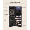 SONGMICS 6 LEDs Mirror Jewelry Cabinet 42.5-Inch Tall Lockable Wall or Door Mounted Jewelry Armoire Organizer with Mirror - 4 of 4