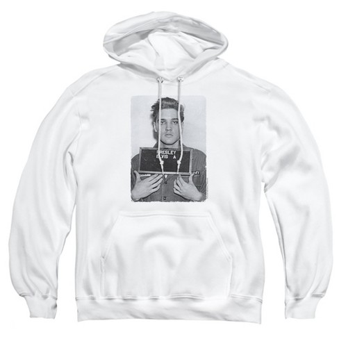 Elvis Presley Army Mug Shot Adult Pull-Over Hoodie - image 1 of 4