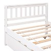 VASIP Twin Platform Bed with Trundle and Headboard,No Box Spring Needed, for Small Bedrooms ,Apartments,White - 4 of 4