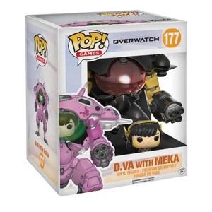 Funko POP! Overwatch D.Va with MEKA 6” Super Sized Carbon Fiber