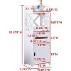 Kings Brand Furniture - Larie Wood Bathroom Floor Storage Cabinet, White - 3 of 3