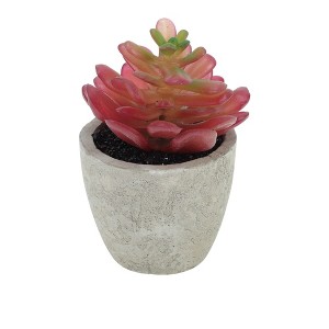 Unique Bargains Artificial Plants Plastic Pink 2.36"x2.36"x2.76" 1 Pcs - 1 of 4