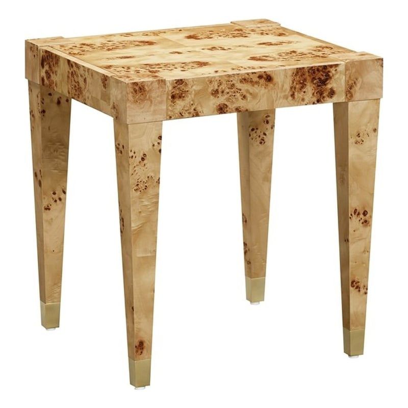 TOV Furniture Brandyss Engineered Wood Burl End Table in Natural Brown, 2 of 8