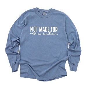 Simply Sage Market Women's Not Made For Winter Long Sleeve Garment Dyed Tee - 1 of 4