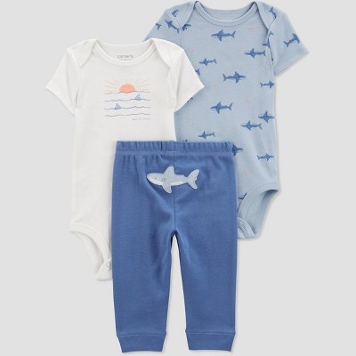 Carter's Just One You®️ Baby Boys' Sharks Printed Top & Bottom Set - Blue