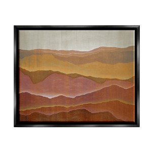 Stupell Industries Warm Glowing Mountain Range Overlay Desert Landscape Floater Canvas Wall Art - 1 of 4