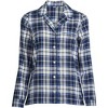 Lands' End Women's Long Sleeve Print Flannel Pajama Top - 3 of 4