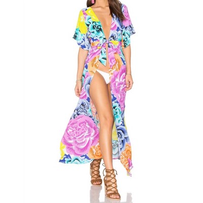 Women's Genevieve Deep V-Neck Cover Up Maxi Dress - Kopper & Zink