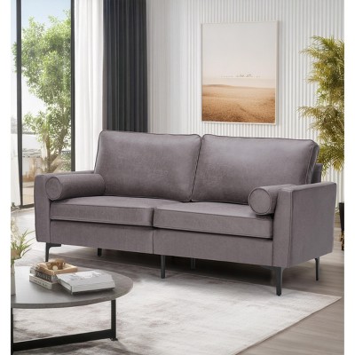 Buenhomino 70" Mid-Century Loveseat Sofa – Upholstered Deep Seating Couch with 6 Metal Legs for Living Room, Bedroom, or Apartment
