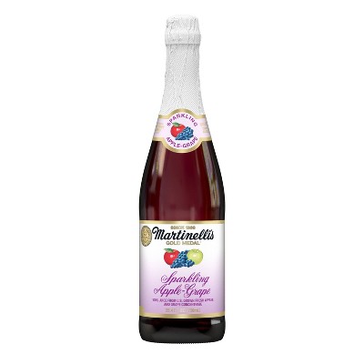 Martinelli's Apple Grape Sparkling Cider - 25.4 fl oz Glass Bottles
