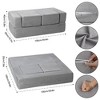 Garvee 3PCS Modular Kids Couch for Toddler Playroom, Bedroom Imaginative Furniture(Gray) - 2 of 4