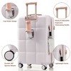 Kumasinova Hardshell ABS Luggage Set of 3,Lightweight Carry-On Spinner Suitcases with Cup Holder,Airline-Approved Luggage Set,20/24/28" - 4 of 4