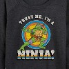 Women's - Teenage Mutant Ninja Turtles - Trust Me, I'm A Ninja Lightweight French Terry Wide Neck Long Sleeve Graphic Shirt - 2 of 4