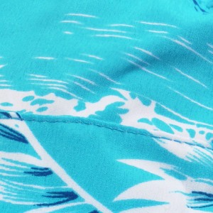 hawaii flower print blue