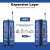 3 PCS Expandable PC Lightweight Luggage Sets Suitcase with Two Hooks, 360° Spinner Wheels and TSA Lock  21"25"29" - ModernLuxe - 3 of 4