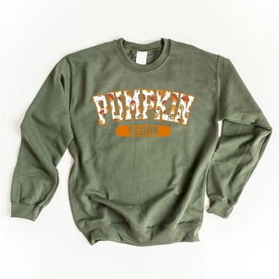 Simply Sage Market Women's Graphic Sweatshirt Curved Pumpkin Season Pumpkins