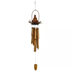 Woodstock Chimes Asli Arts® Collection, Lotus Buddha Bamboo Chime, 35'' Wind Chime CLB