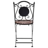 vidaXL Garden Chair Set of 2 Brown, Black, Cream - 4 of 4