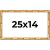 PosterPalooza | 25x14 Thin Bamboo Picture Frame, UV Acrylic, 2 Finishes - Gold and Brown - 2 of 4