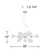 Possini Euro Design Spheres Chrome Chandelier 30" Wide Mid Century Modern Sputnik Glass Shade 15-Light Fixture for Dining Room House Kitchen Island - 4 of 4