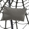 ELJGET Hanging Egg Chair with Stand, Indoor Outdoor Wicker Rattan Egg Swing Chair Hanging Basket Chair with Cushion Headrest - 4 of 4