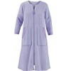 Collections Etc Textured Satiny Plush Zip Front Short Sleeve Robe - 4 of 4