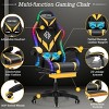 Hoffree Upholstered Massage Gaming Chair Smart Value Ergonomic Office PC Chair with Bluetooth Speaker & RGB Light - 4 of 4