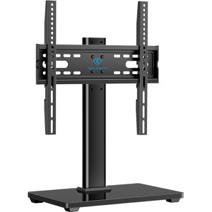 PERLESMITH Universal TV Stand for 32-60" LCD/LED TVs, Height Adjustable Table Top with Tempered Glass Base & Wire Management, VESA 400x400mm - 1 of 4