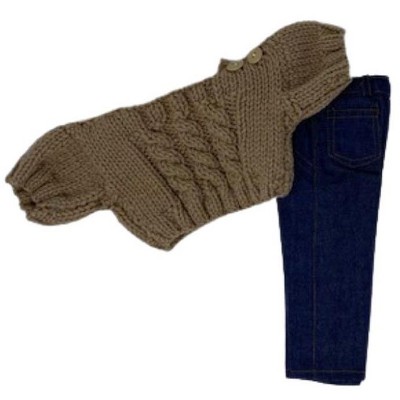 Doll Clothes Superstore Brown Sweater And Jeans For Boy Or Girl 18 Inch Dolls