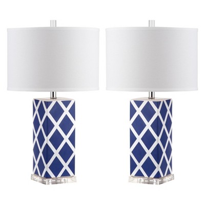 navy table lamp