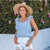 Women's Chic Ruffled Sleeveless Top with Backless Tie Detail - Cupshe - 3 of 4