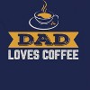 Rerun Island Men's Dad Loves Coffee Short Sleeve Graphic Cotton T-Shirt - Navy L - 2 of 3