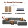 Racxily L-Shape Modular Sofa, Deep Seat with 3 Cushions & Soft Fabric for Living Room, No Assembly - 4 of 4