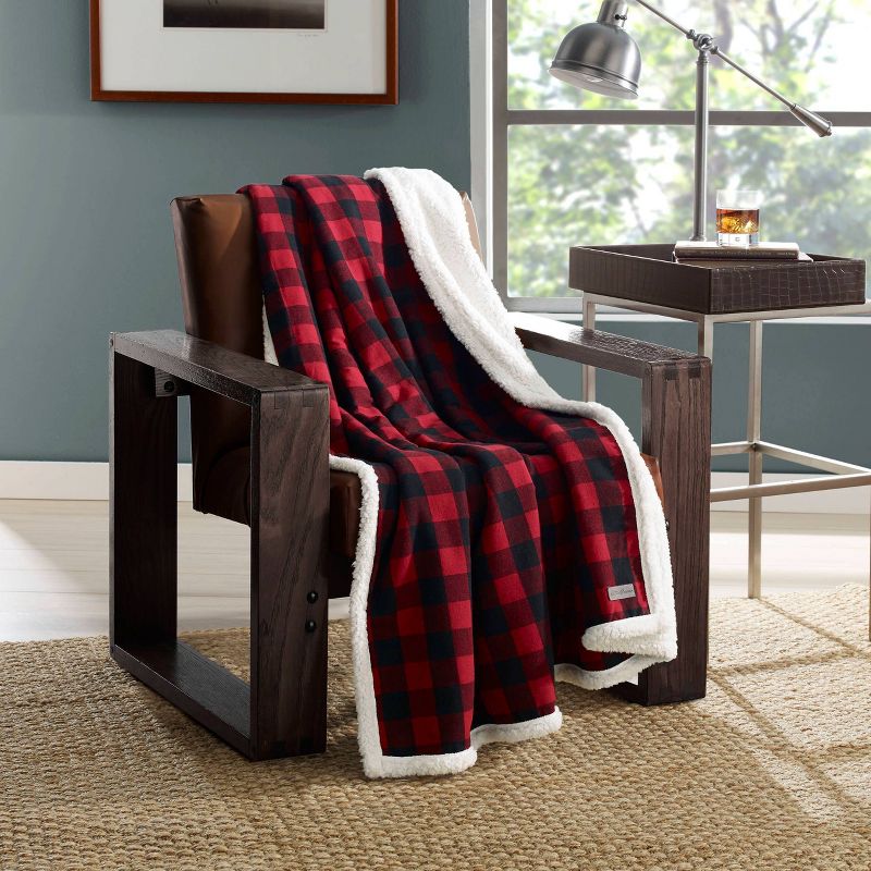 50"x60" Cabin Plaid Throw Blanket with Square Throw Pillow Set- Eddie Bauer, 3 of 8