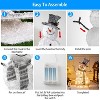 Christmas Snowman Decoration snowman Collapsible Snowman Indoor Outdoor Garden Light with Removable Hands Scarf Christmas tree, at backyard, porch - 2 of 4