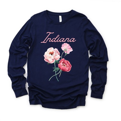 Simply Sage Market Women's Indiana Flower Colorful Long Sleeve Graphic Tee - image 1 of 3