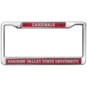 Saginaw Valley State Cardinals Full Size Standard License Plate Metal Frame - 1 of 4