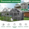 LAOTIES 108" Outdoor Wooden Catio,Large Walk In Cat Enclosure With Bridges,Platforms And UV-Proof Roof,Gray - 3 of 4