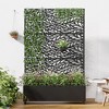 Wooakway Black Metal Planter Box with Trellis Raised Garden Bed with Arbor Privacy Screen with Wheels - 2 of 4
