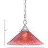 Toltec Lighting Any 1 - Light Pendant in  Brushed Nickel with 16" Raspberry Crystal Shade - 2 of 2
